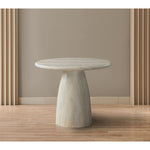 Cosenza 36" Travertine Finish Concrete Indoor / Outdoor Dining Table in Natural