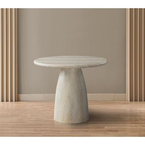 Cosenza 36" Travertine Finish Concrete Indoor / Outdoor Dining Table in Natural