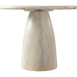 Cosenza 36" Travertine Finish Concrete Indoor / Outdoor Dining Table in Natural