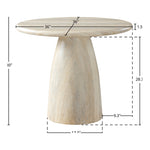 Cosenza 36" Travertine Finish Concrete Indoor / Outdoor Dining Table in Natural