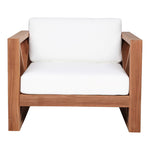 Anguilla Water Resistant Fabric Upholsetered Outdoor Patio Chair in Off White