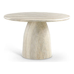 Cosenza 48.5" Travertine Finish Concrete Indoor / Outdoor Dining Table in Natural