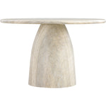 Cosenza 48.5" Travertine Finish Concrete Indoor / Outdoor Dining Table in Natural