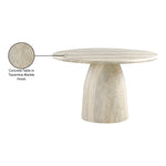 Cosenza 48.5" Travertine Finish Concrete Indoor / Outdoor Dining Table in Natural