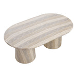 Cosenza 78" Travertine Finish Concrete Indoor / Outdoor Dining Table (3 Boxes) in Natural