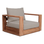Tulum Water Resistant Fabric Upholstered Outdoor Patio Accent Chair in Grey