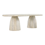 Cosenza 96" Travertine Finish Concrete Indoor / Outdoor Dining Table (3 Boxes) in Natural
