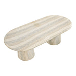 Cosenza 96" Travertine Finish Concrete Indoor / Outdoor Dining Table (3 Boxes) in Natural