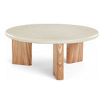 Avaya Concrete And Fiberglass Indoor / Outdoor Coffee Table in Cream / Natural