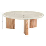 Avaya Concrete And Fiberglass Indoor / Outdoor Coffee Table in Cream / Natural