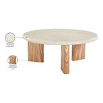 Avaya Concrete And Fiberglass Indoor / Outdoor Coffee Table in Cream / Natural
