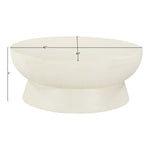 Avaya Concrete And Fiberglass Indoor / Outdoor Coffee Table in Cream