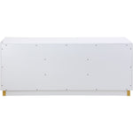 Cosmopolitan Lacquer Finish And Stainless Steel Sideboard / Buffet in White