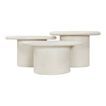 Emara Concrete And Fiberglass 3pc. Indoor / Outdoor Coffee Table in Cream