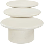 Emara Concrete And Fiberglass 3pc. Indoor / Outdoor Coffee Table in Cream