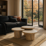 Emara Concrete And Fiberglass 3pc. Indoor / Outdoor Coffee Table in Natural