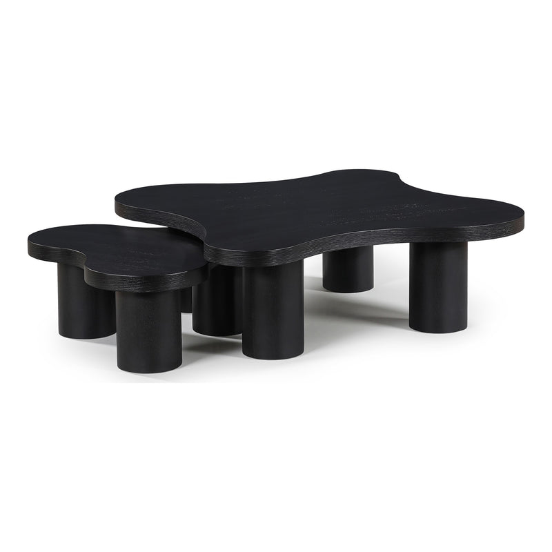 Cove Oak Veneer And Solid Wood 2pc. Coffee Table in Black