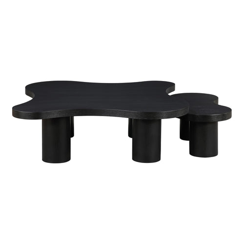 Cove Oak Veneer And Solid Wood 2pc. Coffee Table in Black