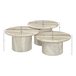 Emara Concrete And Fiberglass 3pc. Indoor / Outdoor Coffee Table in Natural