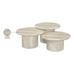 Emara Concrete And Fiberglass 3pc. Indoor / Outdoor Coffee Table in Natural
