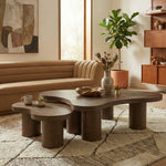 Cove Oak Veneer And Solid Wood 2pc. Coffee Table in Brown Walnut