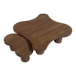 Cove Oak Veneer And Solid Wood 2pc. Coffee Table in Brown Walnut