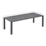Maldives Aluminum Outdoor Patio Coffee Table (346-CT) in Grey