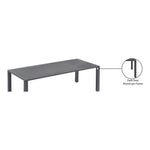 Maldives Aluminum Outdoor Patio Coffee Table (346-CT) in Grey