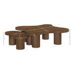Cove Oak Veneer And Solid Wood 2pc. Coffee Table in Brown Walnut