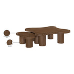 Cove Oak Veneer And Solid Wood 2pc. Coffee Table in Brown Walnut