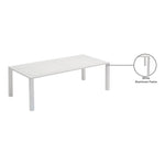 Maldives Aluminum Outdoor Patio Coffee Table (346-CT) in White