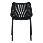 Mykonos Plastic Outdoor Patio Dining Chair (328-) in Black