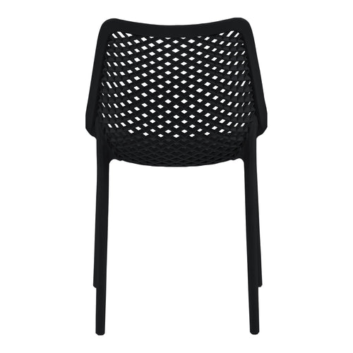 Mykonos Plastic Outdoor Patio Dining Chair (328-) in Black