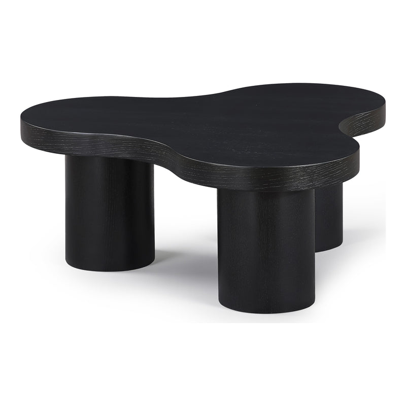 Cove Oak Veneer And Solid Wood Coffee Table in Black