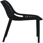 Mykonos Plastic Outdoor Patio Dining Chair (328-) in Black