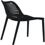Mykonos Plastic Outdoor Patio Dining Chair (328-) in Black
