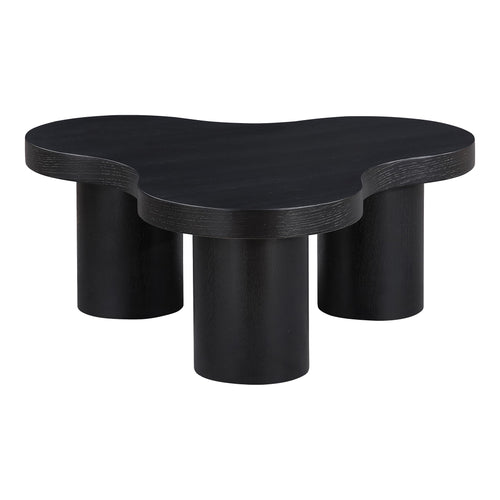 Cove Oak Veneer And Solid Wood Coffee Table in Black