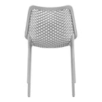 Mykonos Plastic Outdoor Patio Dining Chair (328-) in Grey