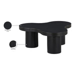 Cove Oak Veneer And Solid Wood Coffee Table in Black