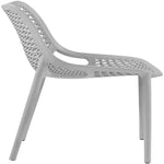 Mykonos Plastic Outdoor Patio Dining Chair (328-) in Grey