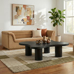 Cove Oak Veneer And Solid Wood Coffee Table in Black