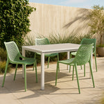 Mykonos Plastic Outdoor Patio Dining Chair (328-) in Mint