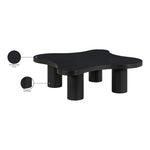 Cove Oak Veneer And Solid Wood Coffee Table in Black