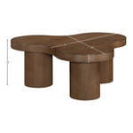 Cove Oak Veneer And Solid Wood Coffee Table in Brown Walnut