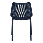 Mykonos Plastic Outdoor Patio Dining Chair (328-) in Navy