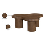 Cove Oak Veneer And Solid Wood Coffee Table in Brown Walnut