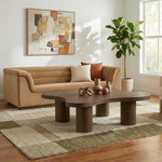 Cove Oak Veneer And Solid Wood Coffee Table in Brown Walnut