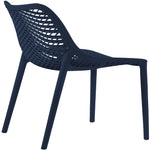 Mykonos Plastic Outdoor Patio Dining Chair (328-) in Navy