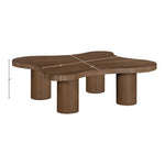 Cove Oak Veneer And Solid Wood Coffee Table in Brown Walnut