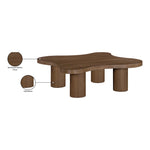 Cove Oak Veneer And Solid Wood Coffee Table in Brown Walnut
